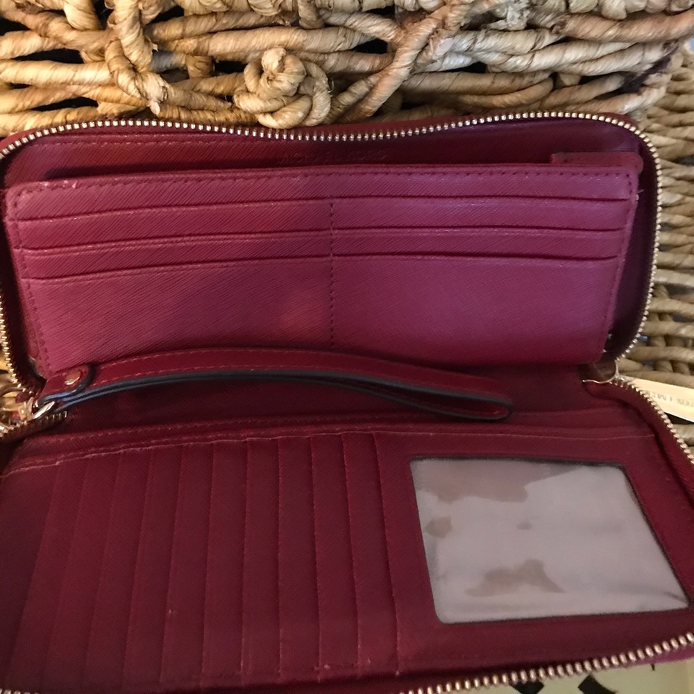 Michael Kors Deep Red Travel Wallet